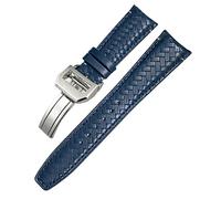 NTALJC Curved End Cowhide Woven Watchband 20mm 21mm 22mm Fit For Pilots Genuine Leather Watch Strap