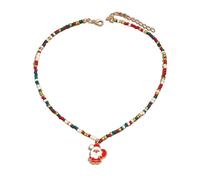 NTALJC de perles colées fait à la main pour femme - de Noël avec perles colées et pendentifs élégants
