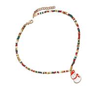 NTALJC de perles colées fait à la main pour femme - de Noël avec perles colées et pendentifs élégants