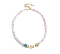 NTALJC de perles vintage avec pendentif en fme de mer
