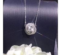 NTALJC Diamond Pendant Real Silver Party Wedding Pendants Necklace For Women Bridal Charm Engagement Jewelry Gift