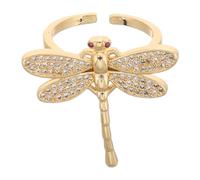 NTALJC Dragonfly Ring Rings for The Ring Open Engagement Ring Open Band Ring Fingerringe Christian Rings for Women Cubic Zirconia Rings for Women Open Statement Ring en