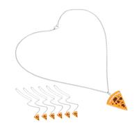 NTALJC Ensemble De 7 Pièces Collier De Pizza Colliers De Amusants Cotillons De Pizza Collier D'amitié Faveurs De Fête D'anniversaire De Pizza Pvc ange