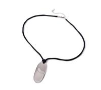 NTALJC Fashionable Oval Convex Pendant Necklace Adjustable Length Choker Waterproof Clavicle Chain Jewelry for Everyday Wear