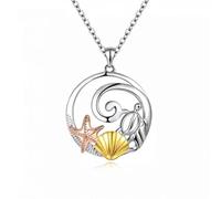 NTALJC fish shell pendant necklaces 100% necklace rainbow pendants women gift Made in China