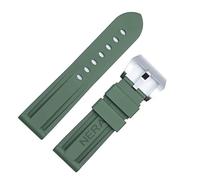 NTALJC Fluorine Rubber 22mm 24mm Watch Band Silicone Watchband For Watch Strap