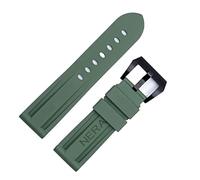 NTALJC Fluorine Rubber 22mm 24mm Watch Band Silicone Watchband For Watch Strap