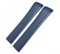 NTALJC For Patek Aquanaut Philippe Strap 5164A 5167A Black Blue Soft Rubber Curved End Bracelets 21mm Watchbands
