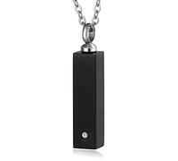 NTALJC for Steel, Memory Chain Rectangular Memorial Locket for Men with Funnel Kit & Bag