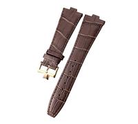 NTALJC For Vacheron Constantin Overseas Black Blue Brown Bamboo Grain Watch Bands 25mm Genuine Leather Convex Interface Watch Strap
