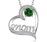 NTALJC for Women, Silver Plated with Mom Zirconia Jewelry Rolo Chain Lobster Claw Clasp
