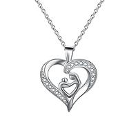 NTALJC for Women, Silver Silver Zirconia Double Gift for Birthday Anniversary