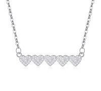 NTALJC for Women, Wedding Pave Zirconia Round Shape S Silver 45X2.7cm for Her Wife