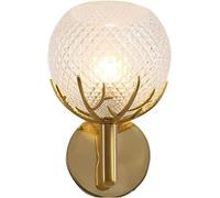 NTALJC Glass Wall Light Sconce Copper Mirror Front Lamp Modern Brass Vanity Wall Mount Light G9 Bedroom Bedside Lamp