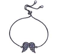 NTALJC Gorgeous Multi-zircon Angel Wings Bracelet Rose Color Frame Chain Bracelet Suitable For Female Adjustable Jewelry