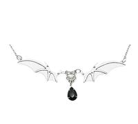 NTALJC Goth Vampire Vintage Bat Wing Pendant Choker Witch Black Clavicle Chain