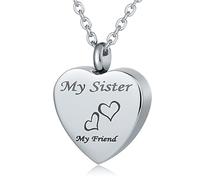 NTALJC Heart, Chain for Men Steel Memorial Locket for with Funnel Kit & Bag
