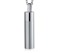 NTALJC Jewellery Steel, for Engravable Cylindrical Memorial Locket for Men with Funnel Kit & Bag