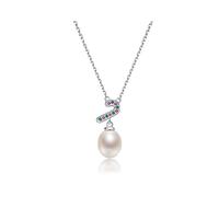 NTALJC jewelry/necklaces small cane necklace 925 freshwater pearl pendant chain 8-9mm drop shape fashion female jewelry gift women's pendants