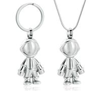 NTALJC Keepsake Key Chain Urns For Human/Pet Ashes Cremation Jewelry Stainless Steel Key Ring Pendant Men Customized