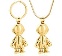 NTALJC Keepsake Key Chain Urns For Human/Pet Ashes Cremation Jewelry Stainless Steel Key Ring Pendant Men Customized