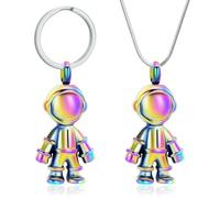 NTALJC Keepsake Key Chain Urns For Human/Pet Ashes Cremation Jewelry Stainless Steel Key Ring Pendant Men Customized