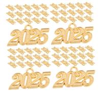 NTALJC Kit De Fabrication De Bracelets À Breloques Année 2025 40 Pièces X 4 Breloques Numérotées 2025 Pour Travaux Manuels