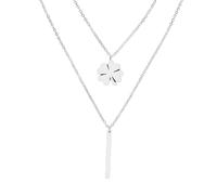 NTALJC Leaf Clover NecklChain for Women Crystal Clover - Bohemian 4 Leaf Clover Necklace, Alhambra Necklace, Clover Birthday