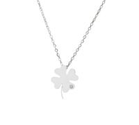 NTALJC Leaf Clover NecklChain for Women Crystal Clover - Bohemian 4 Leaf Clover Necklace, Alhambra Necklace, Clover Birthday