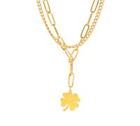 NTALJC Leaf Clover Necklfor Female Girls, Clover - 4 -Leaf Clover Necklace, Alhambra Necklace, Clover Necklfor Birthday Valentine