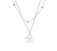 NTALJC Leaf Clover Necklfor Female Girls, Simple Clover - 4 Leaf Clover Necklace, Alhambra Necklace, Happy Clover Necklfor Birthday