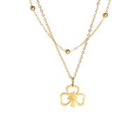 NTALJC Leaf Clover Necklfor Female Girls, Simple Clover - 4 Leaf Clover Necklace, Alhambra Necklace, Happy Clover Necklfor Birthday