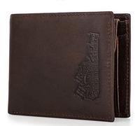 NTALJC Leather Bifold Wallet for Men RFID Blocking Front Pocket Purse Attached Flip Pocket Thin Stylish with 8 Card Slots ID Windo