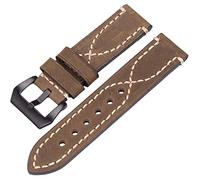 NTALJC leather watch strap genuine band 22mm 24mm watchbands lady men stainless steel buckle
