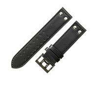 NTALJC Leather Watchband For Hamilton Watch Straps with Stainless Steel Buckle