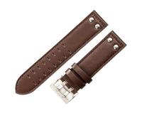 NTALJC Leather Watchband For Hamilton Watch Straps with Stainless Steel Buckle