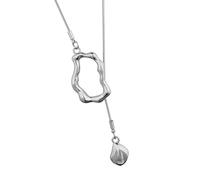 NTALJC Long géométrique irrégulier pour femme avec pendentif géométrique pour les occasions spéciales