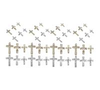 NTALJC Lot De 2 Breloques Pour En Acrylique Breloques 3d En Fme De Croix Strass Bijoux Tendance Pour Femmes Et Hommes 60 Pièces X 2
