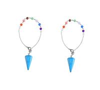 NTALJC Lot De 2 Pendentifs Élégants En Cristal Naturel Pour La Perles Wicca Bijoux Pte-clés