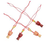 NTALJC Lot De 4 Colliers De Tambours Africains Pendentifs Miniatures Bijoux De Tambours À Main Longs Colliers Pour Femmes Bijoux Tendance Bijoux Simples Musique Couleur Aléatoire
