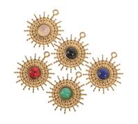 NTALJC Lot De 5 Pendentifs En Pierre Naturelle Et Cristaux Pour Quartz Vintage Fabrication De Pendentifs À Chiffres Asstis Pierres De Liaison Accessoires Colliers Perles