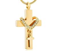 NTALJC Men, Chains Jewelry Men Pendant Bottle Lovers Cross Love Amulet Memorial Pendant