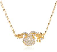 NTALJC Men, Chains Jewelry Men Pendant Unisex Dragon Pendant Zodiac Clavicle Chain