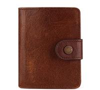 NTALJC Men's Bifold Wallet Slim Genuine Leather Money Clip RFID Blocking Stylish Cowhide Leather Vintage Card Case Minimalist Purse Pocket 8 Credit Card Slots and 1 ID Window Exquisite Present