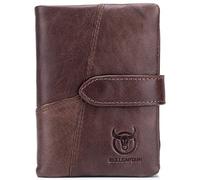 NTALJC Men's Bifold Wallets, RFID Blocking Front Pocket Durable Wallet Minimalist Genuine Leather Slim Wallet with ID Window and Detachable Coin Pocket Secure Purse Stylish Travel Gift