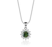 NTALJC Moissanite Necklace For Women D Color VVS1 Excellent Cut Round Diamond Sunflower Pendant Necklace Silver Jewelry