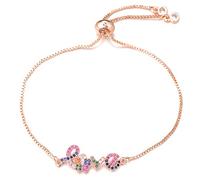 NTALJC Multi-Zircon Love Letter Bracelet Couple Wedding Slider Chain Charm Bracelet Women's