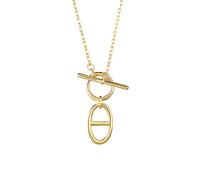 NTALJC Neckl Necklfor Women Trendy Vintage Chain Personality Jewelry Handmade (Gem Color : A)