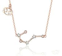NTALJC Necklace,925 SterlingStar Cubic Zirconia Exquisite Horoscope Astrology For Women Girls