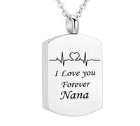NTALJC Necklace, Cat Remembrance Steel I Love You Forever... Memorial Locket for Men with Funnel Kit & Bag